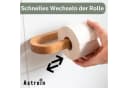 Astrein Toilettenpapierhalter Holz ohne Bohren Eiche Bild 3