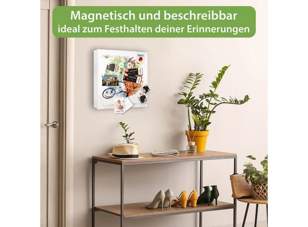banjado Schlüsselkasten Metall Vier Jahreszeiten 32 Haken weiß - Bild 4