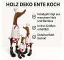 Kinaree Dekofigur Ente Koch aus Holz & Bambus, handgefertigt Bild 5