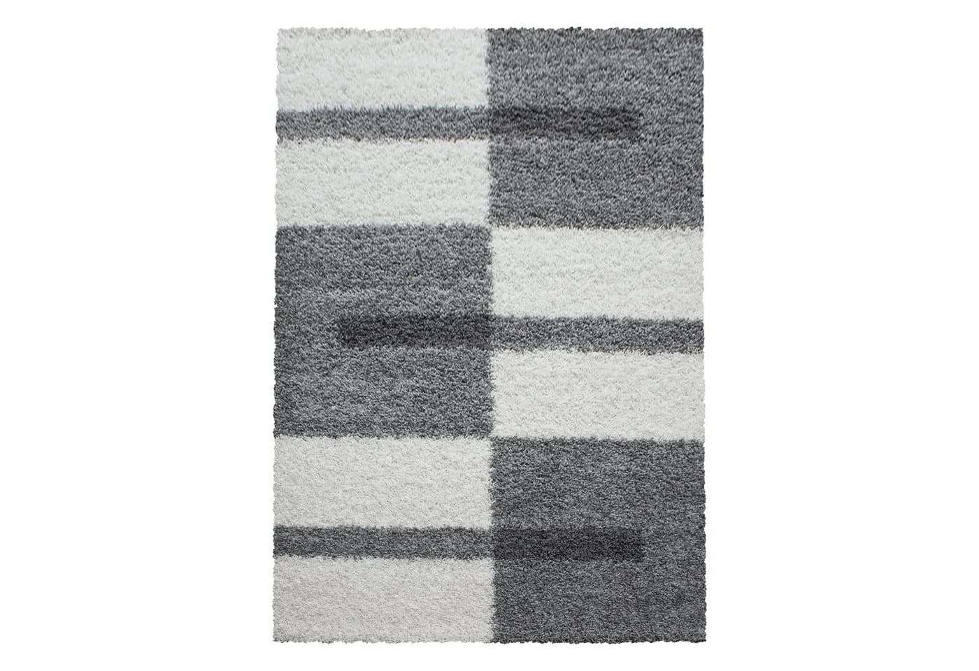 Stilvoll Günstig Hochflor-Teppich Kariertes Design 30 mm - Bild 3
