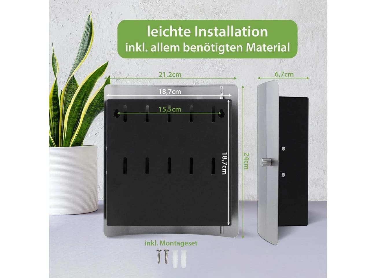 banjado Schlüsselkasten Edelstahl mit Motiv Herzen Graffiti - Bild 5