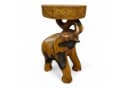 Kinaree Beistelltisch CHANG Akazie Massivholz Elefant Schnitzerei Braun Bild 1