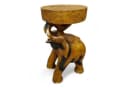 Kinaree Beistelltisch CHANG Akazie Massivholz Elefant Schnitzerei Braun Bild 4