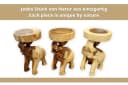 Kinaree Beistelltisch CHANG Akazie Massivholz Elefant Schnitzerei Braun Bild 5