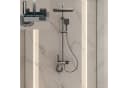 LuxaSteel Duschsystem mit Thermostat & LED-Anzeige Grau Bild 1
