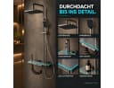 LuxaSteel Duschsystem mit Regendusche & LED-Beleuchtung Grau Bild 3