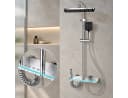 LuxaSteel Duschsystem Chrom mit Regendusche, LED und Temperaturanzeige Bild 2
