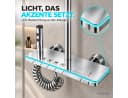 LuxaSteel Duschsystem Chrom mit Regendusche, LED und Temperaturanzeige Bild 4