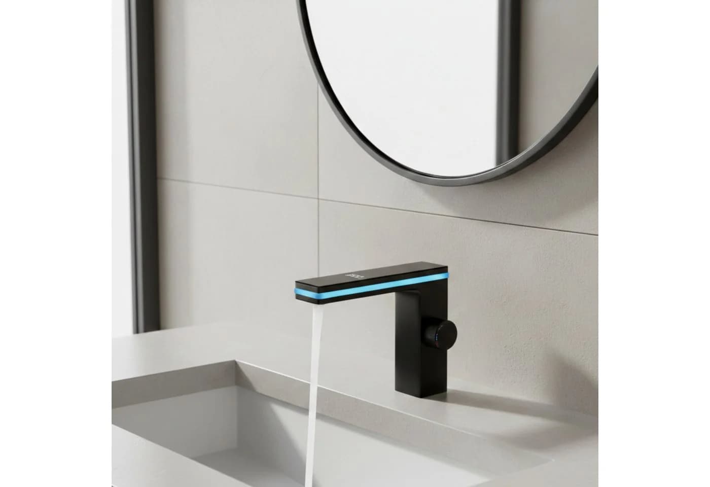 LuxaSteel LED Wasserhahn mit Temperaturanzeige Schwarz - Bild 2