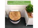 banjado WC-Sitz Premium D-Form Softclose Holzstruktur Schwarz Bild 1