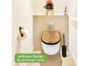 banjado WC-Sitz Premium D-Form Softclose Holzstruktur Schwarz Bild 5
