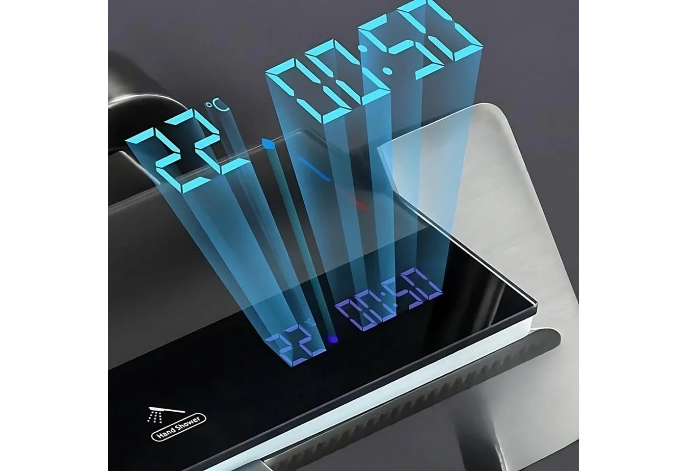 LuxaSteel Duschsystem mit Thermostat & LED Regendusche - Bild 4