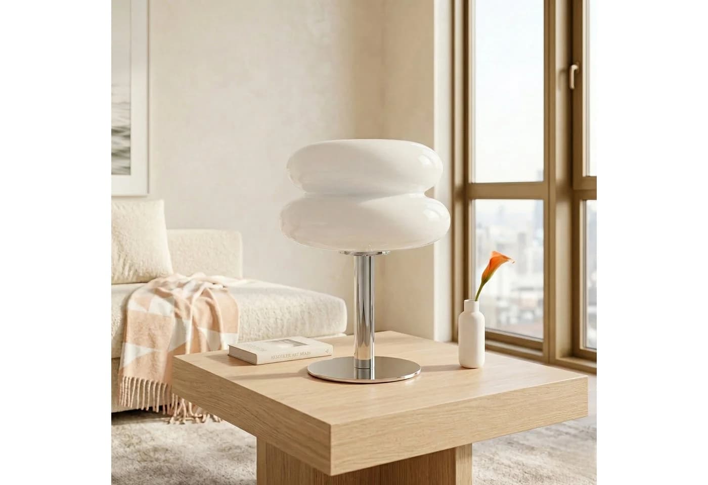 Norvéa Home LED Nachttischlampe dimmbar Glas Farbwechsler
