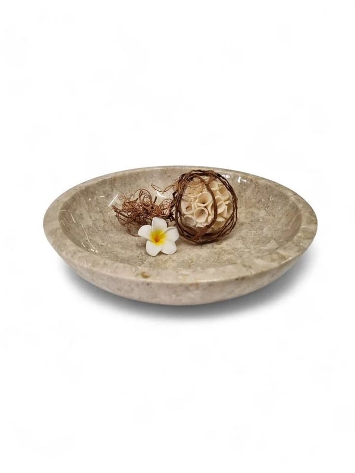 Kinaree Dekoschale Marmor rund beige poliert - Bild 4