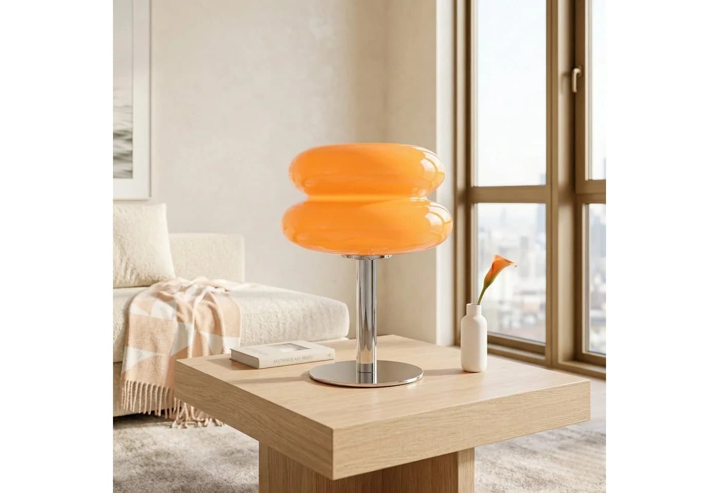 Norvéa Home LED Nachttischlampe dimmbar Glas LED