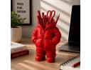 Alpha Electronics Stiftehalter 3D-Druck Hoodie Design Rot Moderner Organizer Bild 3