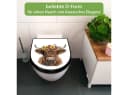banjado WC-Sitz Premium D-Form Hochlandkuh Motiv Schwarz Softclose Bild 1