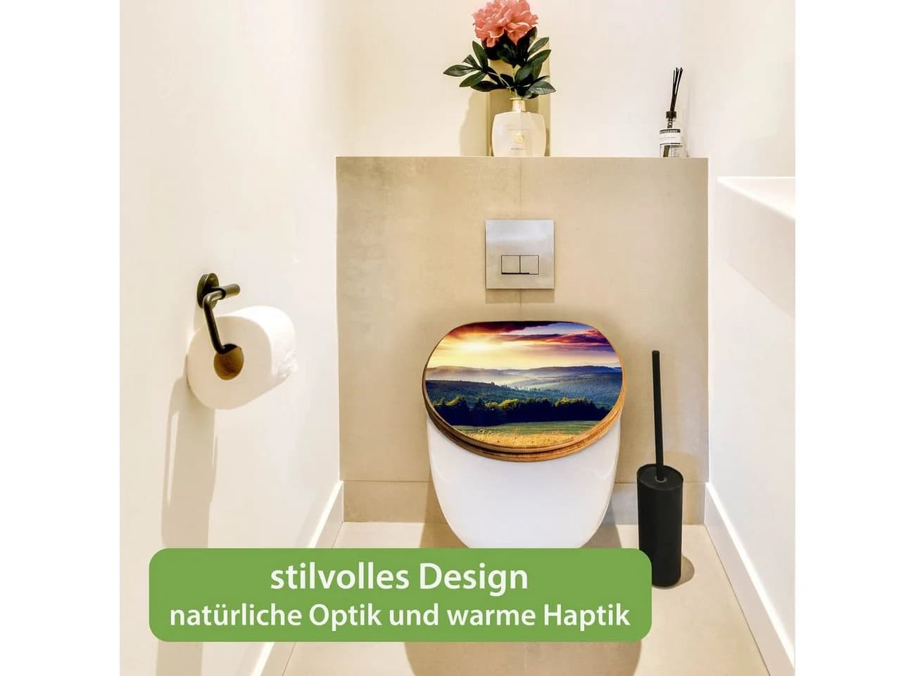 banjado WC-Sitz Bambus Absenkautomatik Motiv Karpaten Sonnenuntergang - Bild 5