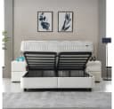 ABC Bedding Boxspringbett LAURA Creme Stoffdesign Bild 1