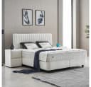 ABC Bedding Boxspringbett LAURA Creme Stoffdesign Bild 3