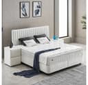 ABC Bedding Boxspringbett LAURA Creme Stoffdesign Bild 5