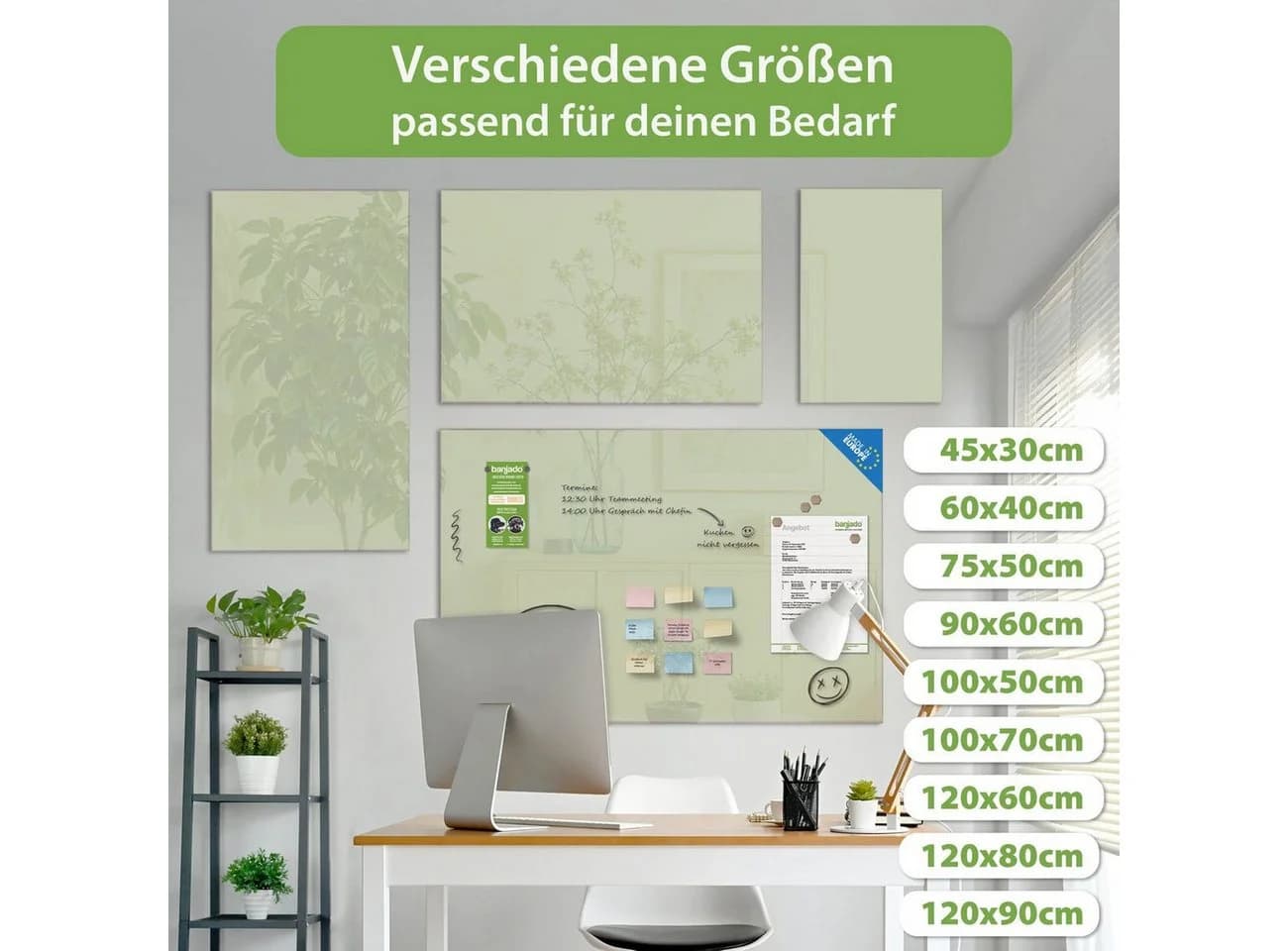 banjado Magnettafel Glas Motiv Olive Gehärtet - Bild 5