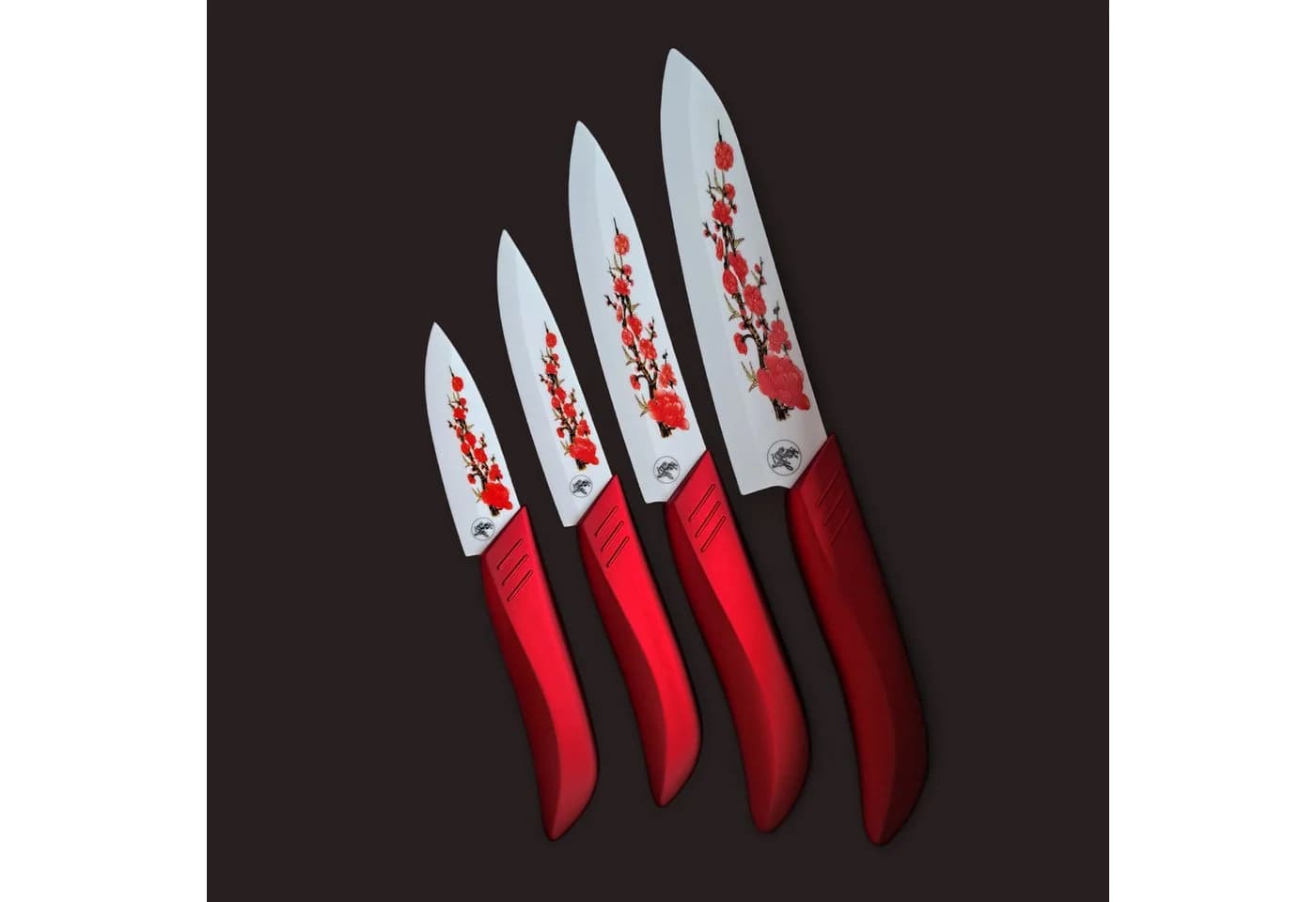 S-HubOla Keramik Messer Set 5-tlg. Sakura Rot