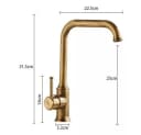 Kinaree Badarmatur Retro Messing Wasserhahn SILAR gebürstet Bild 5