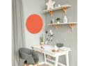 banjado Magnettafel Stahl Rund Orange mit 4 Magneten Bild 1