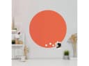 banjado Magnettafel Stahl Rund Orange mit 4 Magneten Bild 2