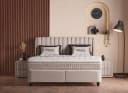 abc bedding Boxspringbett BRISTOL Beige mit Bettkasten & Matratze Bild 1