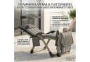 Norvéa Home Relaxliege Gartenliege klappbar mit Sonnendach Grau Bild 5