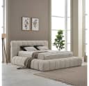 ABC Bedding Boxspringbett RAINA Beige/Braun mit Bettkasten Bild 1
