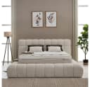 ABC Bedding Boxspringbett RAINA Beige/Braun mit Bettkasten Bild 2