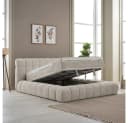 ABC Bedding Boxspringbett RAINA Beige/Braun mit Bettkasten Bild 5