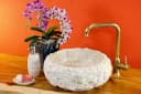 Kinaree Waschbecken Marmor Bruchstein Handgefertigt Bild 3