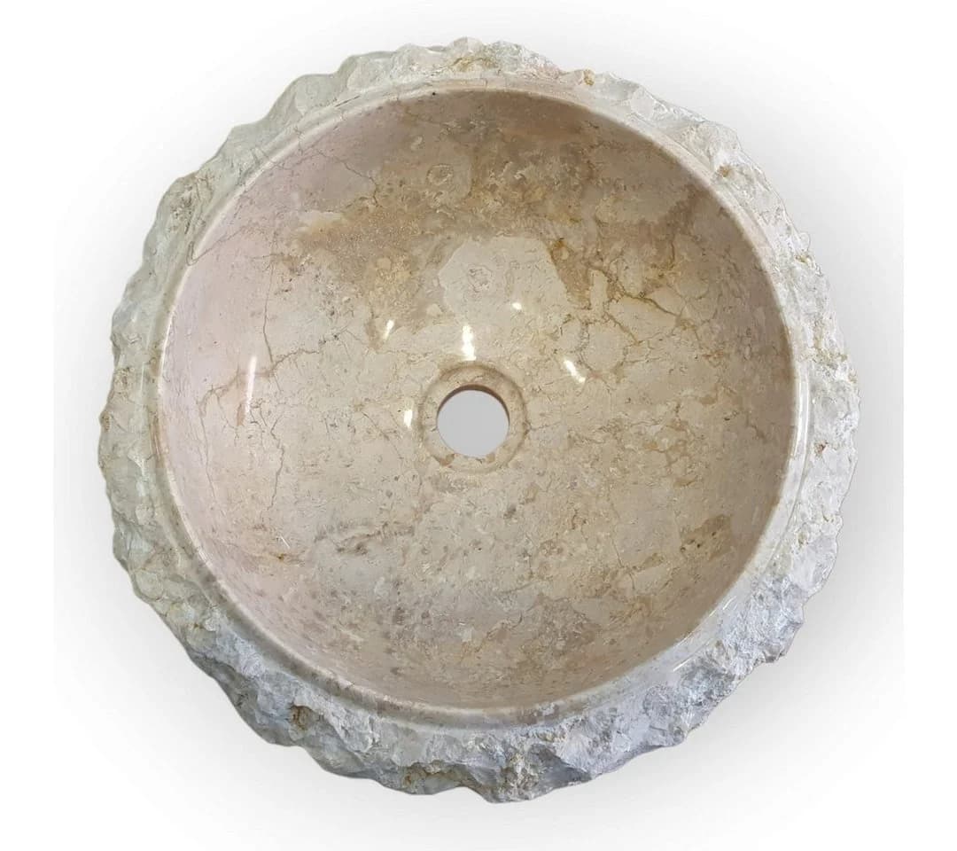 Kinaree Waschbecken Marmor Bruchstein Handgefertigt - Bild 4