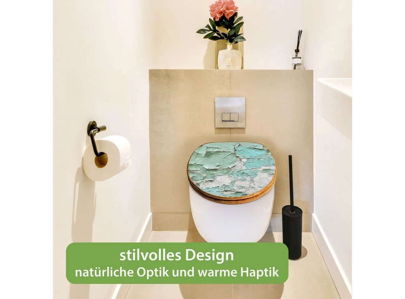 banjado WC-Sitz Bambus Absenkautomatik Patina Mint - Bild 5