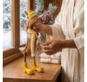 Kinaree Dekofigur Holzente Gelb mit Schal Bild 1