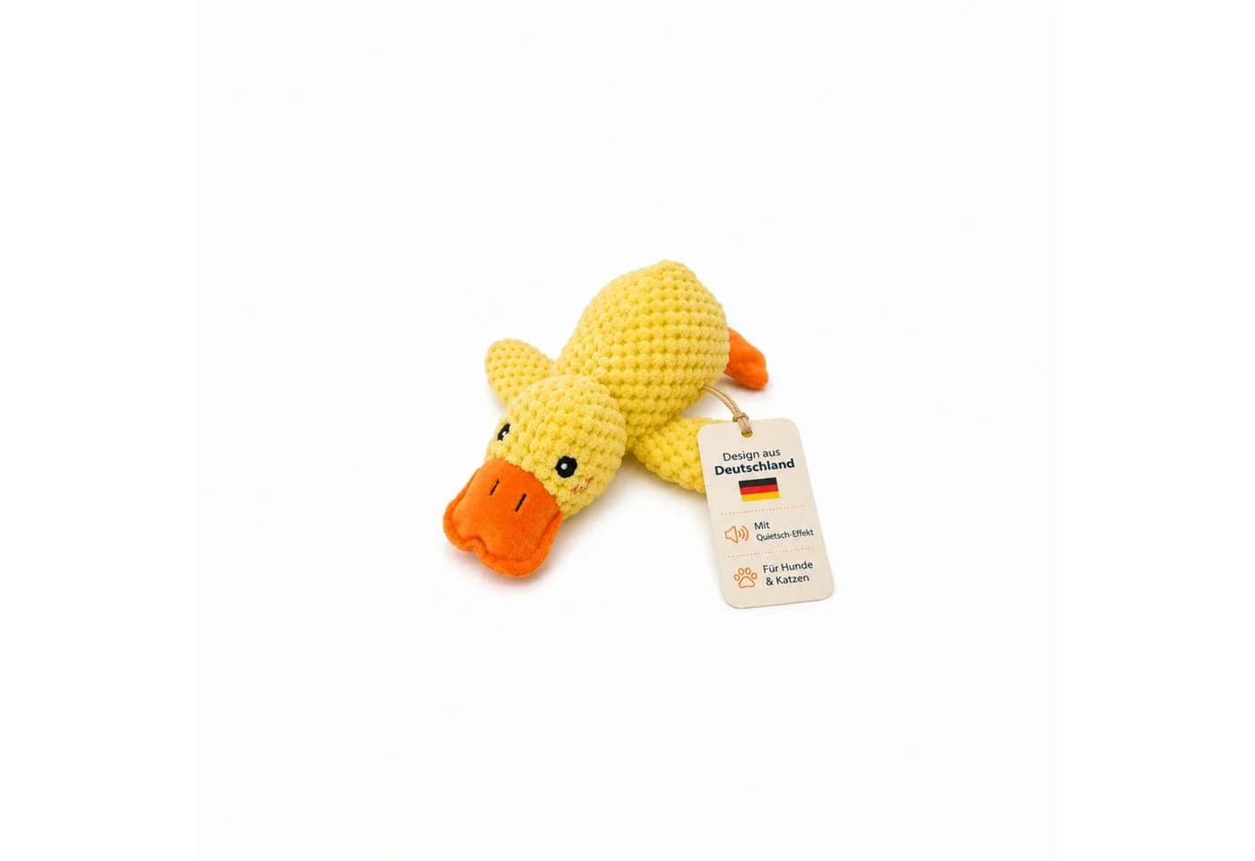 FLOCKI Pets™ Quietschendes Hundespielzeug Ente aus Baumwolle - Bild 2