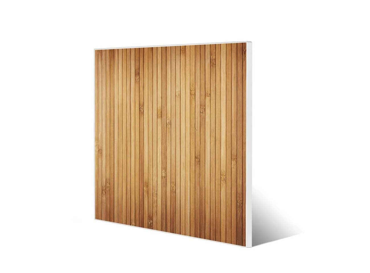 banjado Magnettafel Stahl Quadratisch Bambusholz Weiß - Bild 2