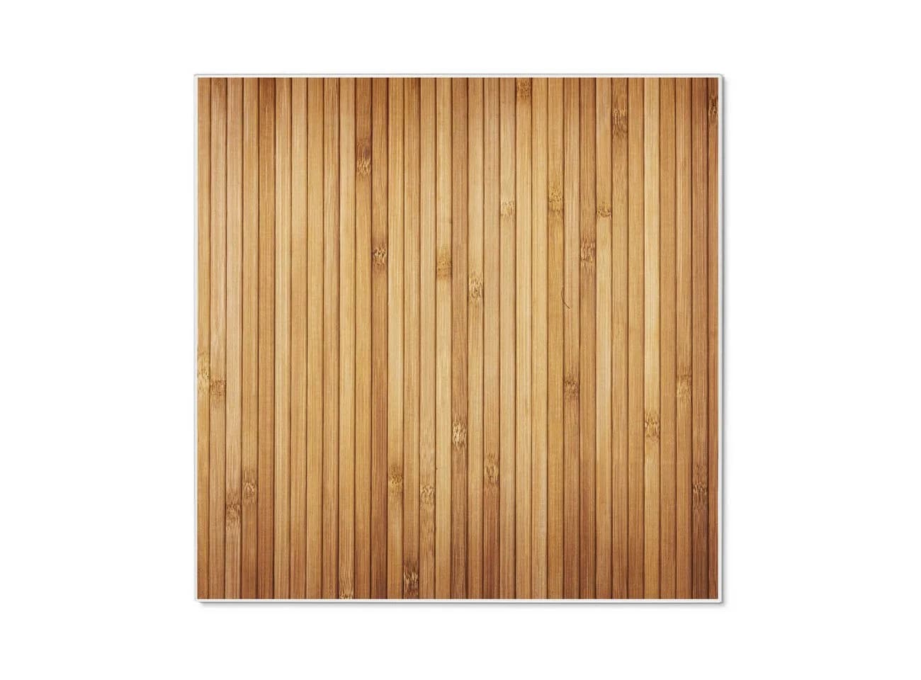 banjado Magnettafel Stahl Quadratisch Bambusholz Weiß - Bild 4