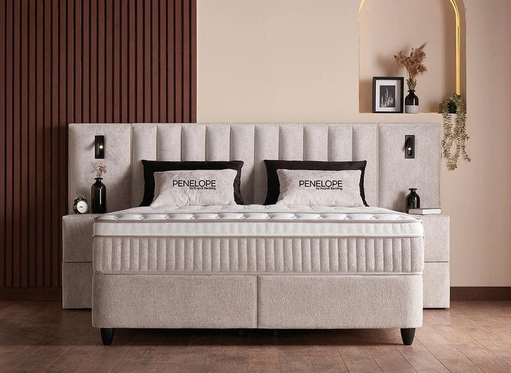 abc bedding Boxspringbett PENELOPE Beige mit Bettkasten - Bild 2