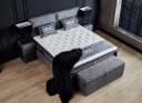 ABC Bedding Boxspringbett BABYLON Orthopädisch mit Alcantara Grau Bild 3
