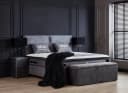 ABC Bedding Boxspringbett BABYLON Orthopädisch mit Alcantara Grau Bild 5
