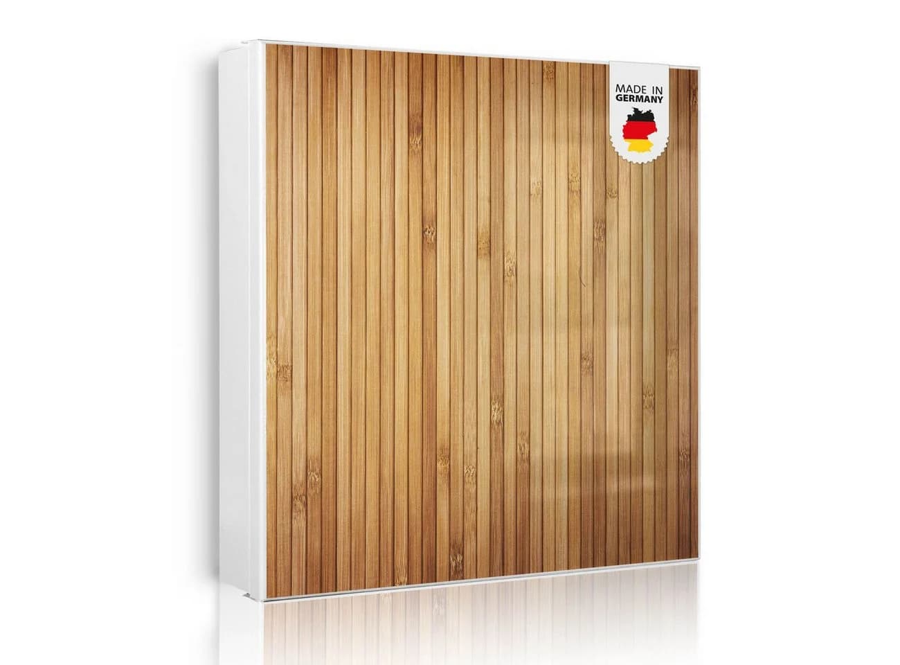 banjado Schlüsselkasten Metall 32 Haken Weiß Bambus-Motiv - Bild 2