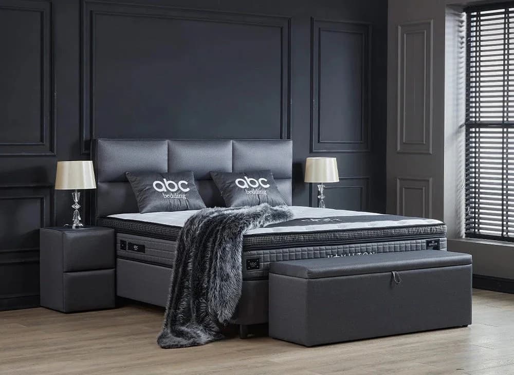 ABC Bedding Boxspringbett Hamilton Anthrazit mit Bettkasten - Bild 4
