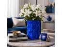 Alpha Electronics Dekovase Geometrische Design Vase Blau 3D Druck Bild 1