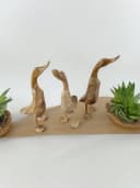 Kinaree Dekofigur Holz Ente Bambus Handgefertigt Unikat Bild 5