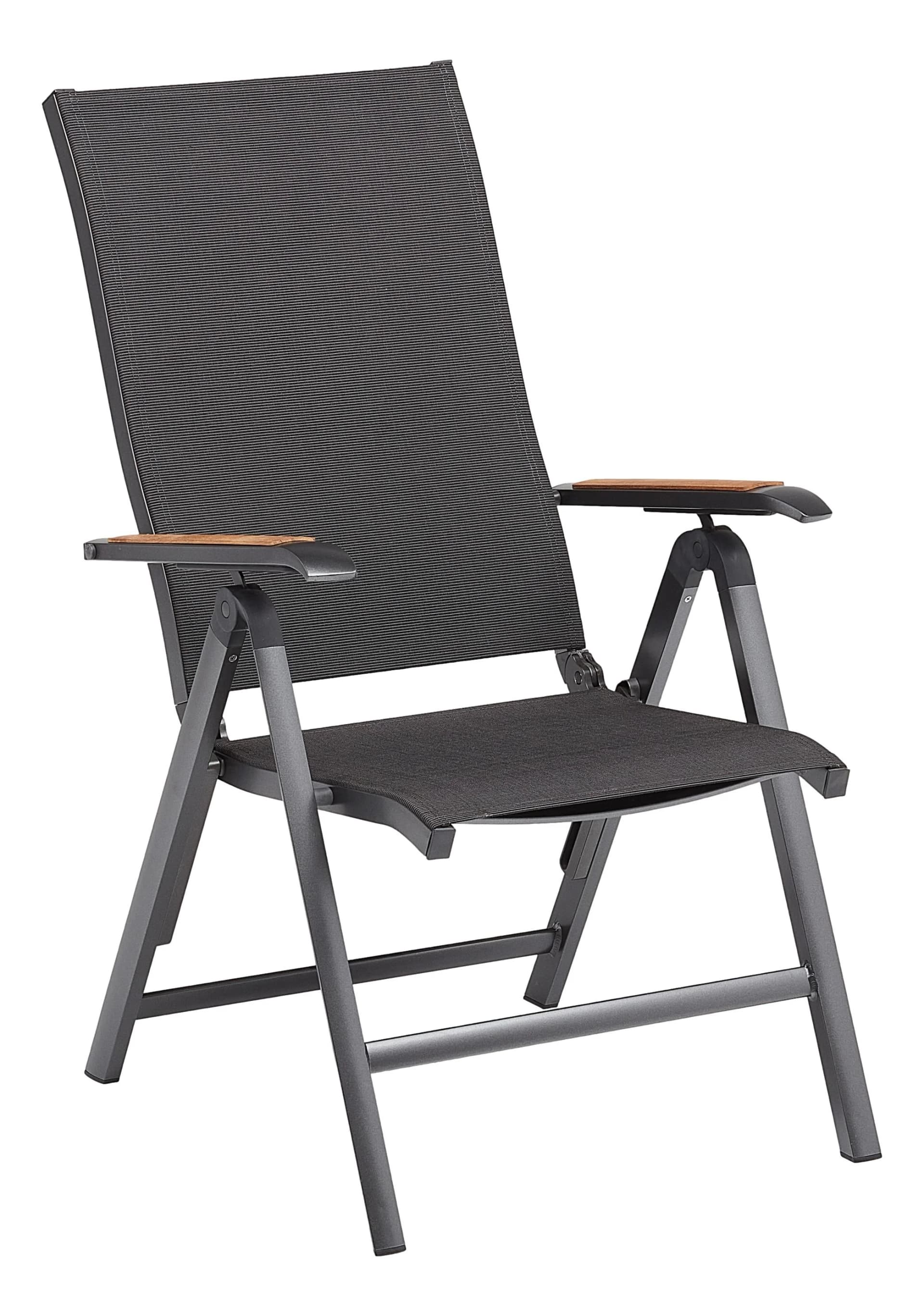 KETTLER DIAMOND Multipositionssessel Grau Aluminium Teak